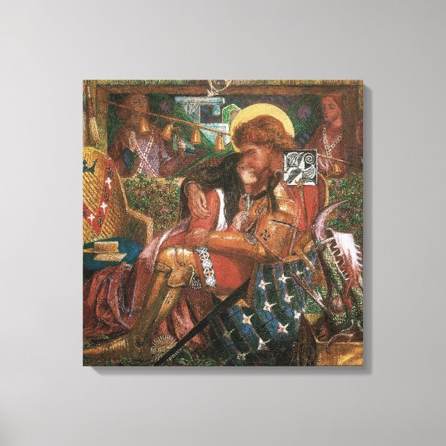 Lienzo Boda de San Jorge, Princesa Sabra de Rossetti (Anverso)