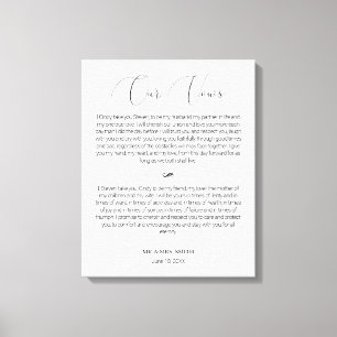 Lienzo Boda de secuencias de comandos caligráficas muest