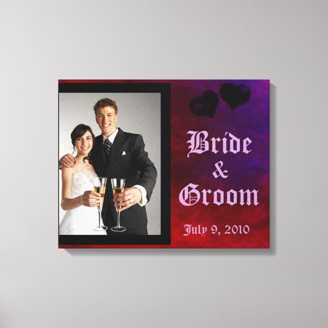 Lienzo Boda del corazón gótico Keepsake Canvas (Anverso)