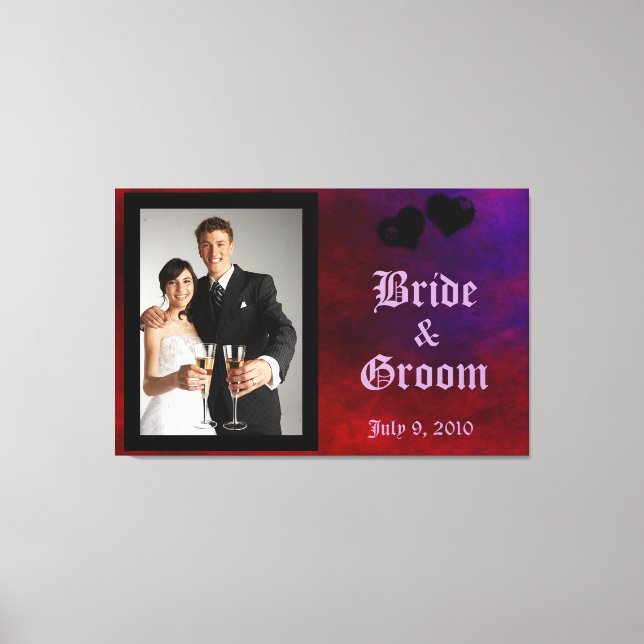 Lienzo Boda del corazón gótico Keepsake Canvas (Anverso)