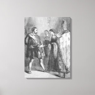 Lienzo Boda del Enrique VIII y de Catherine Parr