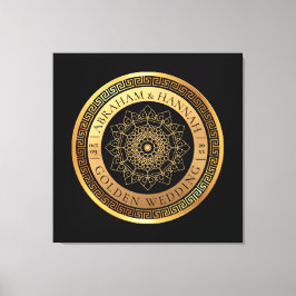 Lienzo Boda dorado especial personalizado 50 años