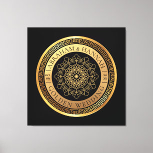 Lienzo Boda dorado especial personalizado 50 años