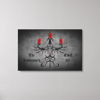 Lienzo Boda establecido en Fancy Gothic candelabra