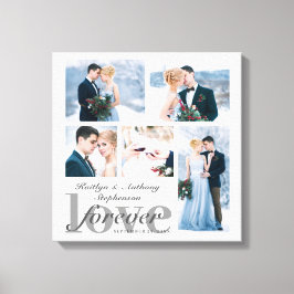 Lienzo Boda FOREVER AMOR Collage de fotos Personalizado C