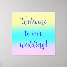 Lienzo Boda gradiente gradiente arcoiris pastel