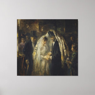 Lienzo Boda judía, por Jozef Israëls