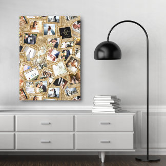 Lienzo Boda Keepsake 30 Collage de fotos Gold ID1065