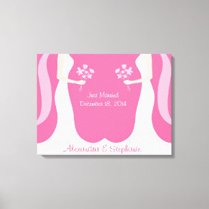 Lienzo Boda lesbiana personalizada