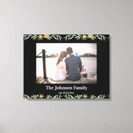 Lienzo Boda Personalizado Botánico Foto Stretched