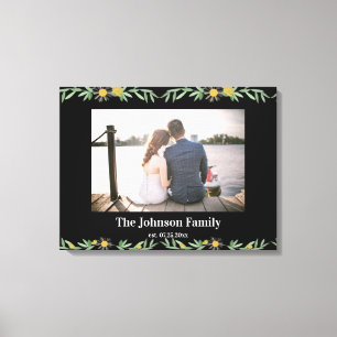 Lienzo Boda Personalizado Botánico Foto Stretched