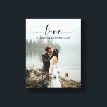 Lienzo Boda personalizado manuscrito de amor<br><div class="desc">En este diseño se imprimió el guión de amor manuscrito Boda de fotos de impresión que se puede personalizar con el texto. Haga clic en el botón "Personalizar" y utilice nuestra herramienta de diseño para modificar esta plantilla. Visita la tienda de Diseño de Arte Gráfico para ver otros productos que...</div>