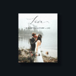 Lienzo Boda personalizado manuscrito manuscrito<br><div class="desc">En este diseño se imprimió Amor Script manuscrito Boda personalizado Imprimir tela de fotos que se puede personalizar con el texto. Haga clic en el botón "Personalizar" y utilice nuestra herramienta de diseño para modificar esta plantilla. Visita la tienda de Diseño de Arte Gráfico para ver otros productos que coincidan...</div>