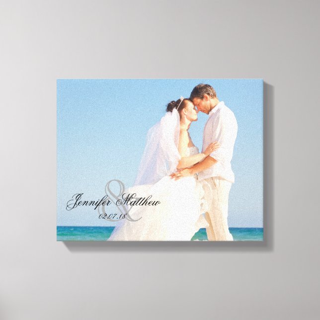 Lienzo Boda personalizado Photo Keepsake (Anverso)