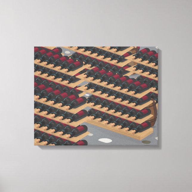 Lienzo Bodega de vino (Anverso)