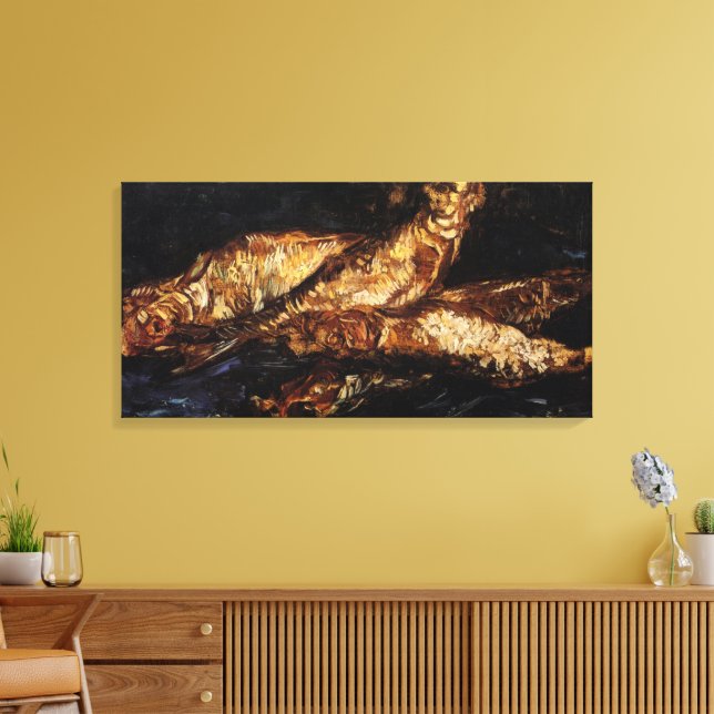Lienzo Bodegón con arenques ahumados de Vincent van Gogh (Insitu (Sala de estar))