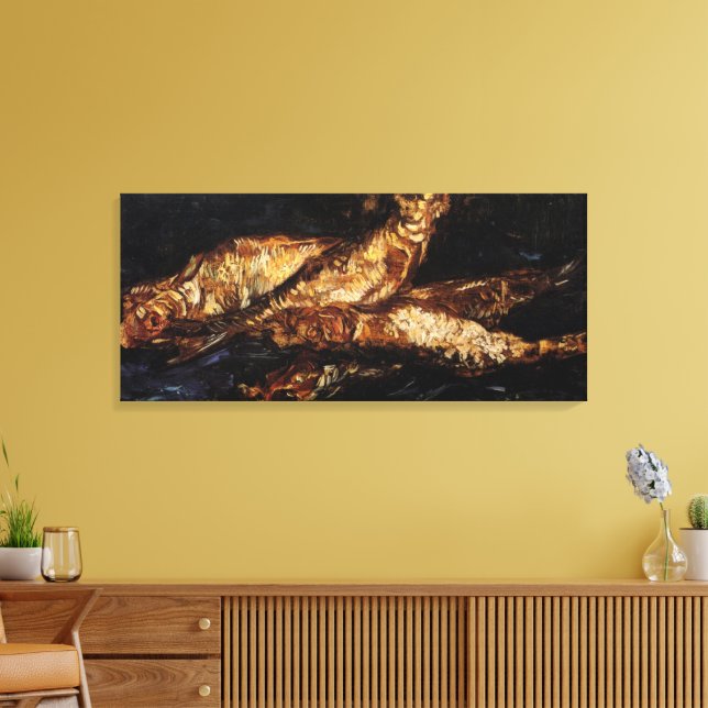 Lienzo Bodegón con arenques ahumados de Vincent van Gogh (Insitu (Sala de estar))