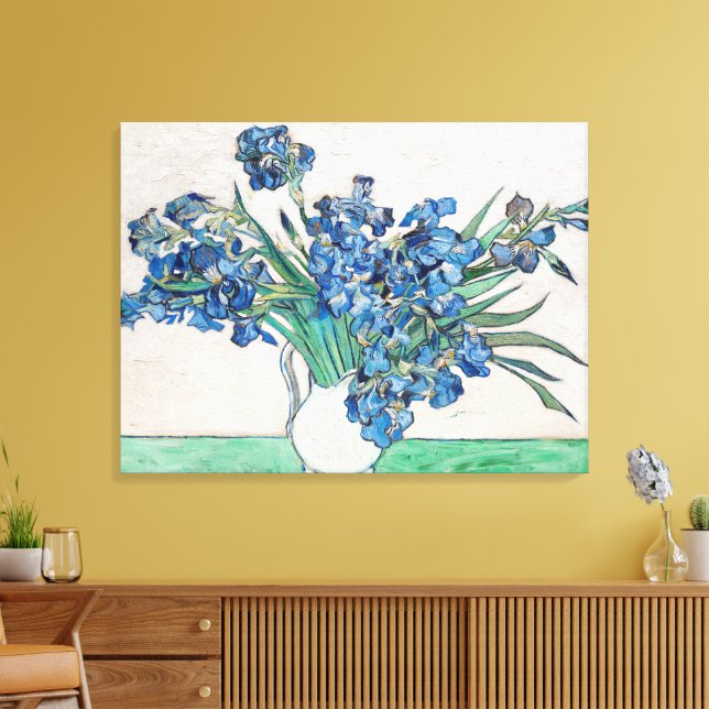Lienzo Bodegón con jarron y lirios de Vincent van Gogh (Insitu (Sala de estar))