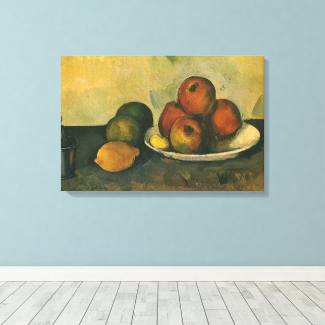 Lienzo Bodegón con manzanas de Paul Cezanne (Insitu (piso de madera))