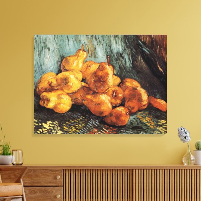 Lienzo Bodegón con peras membrillo de Vincent van Gogh (Insitu (Sala de estar))