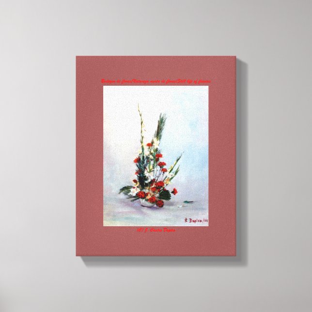 Lienzo Bodegón de flores/Still life of flowers (Anverso)