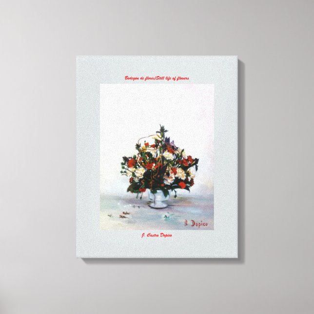 Lienzo Bodegón de flores/Still life of flowers (Anverso)