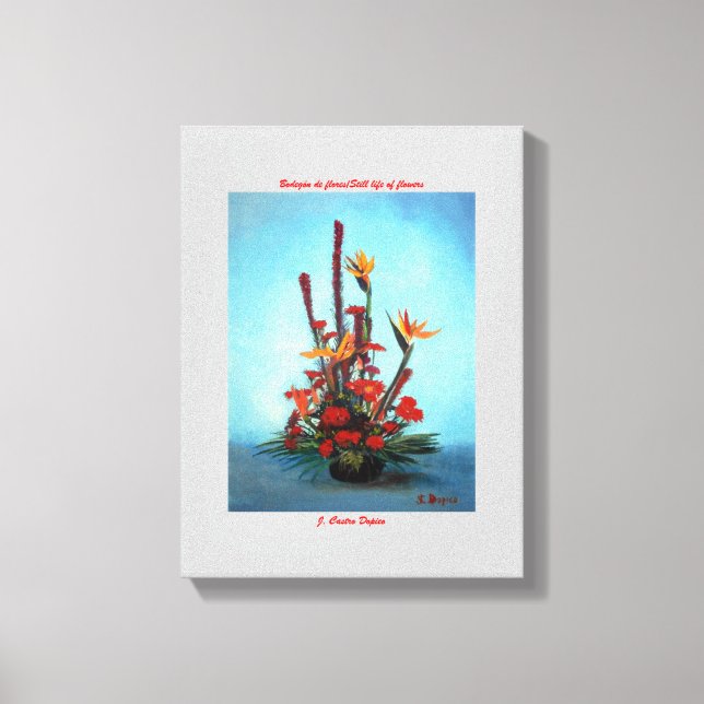 Lienzo Bodegón de flores/Still life of flowers (Anverso)