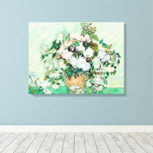 Lienzo Bodegón Rosas en un jarrón de Vincent van Gogh