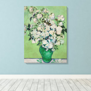 Lienzo Bodegón Rosas en un jarrón de Vincent van Gogh