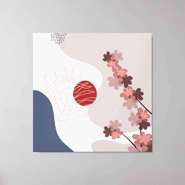 Lienzo Boho azul magenta (Anverso)