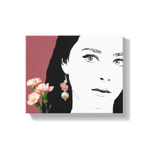 Boho chica flores rosadas moda moda ilustracion mo