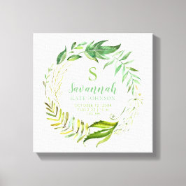 Lienzo Boho deja estadísticas personalizadas de nacimient