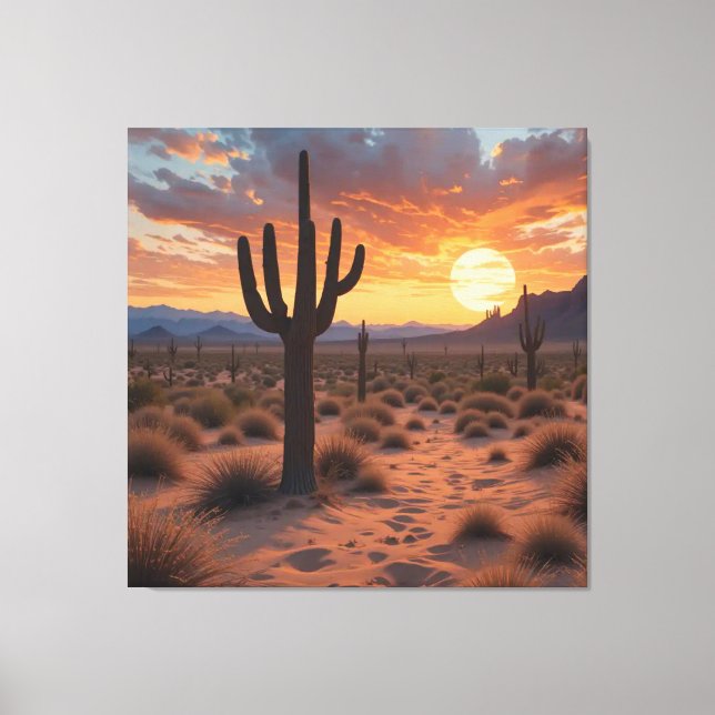 Lienzo Boho Desert Sunset (Anverso)