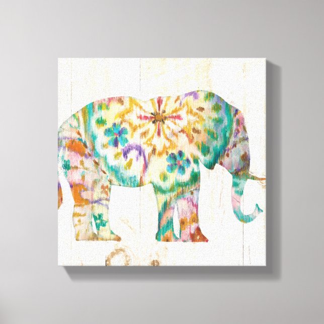 Lienzo Boho Paisley Elephant I (Anverso)