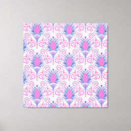 Lienzo Boho Peacock Feather Jewel Tone-Neon Pink