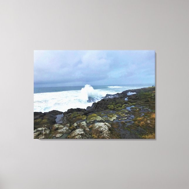 Lienzo Boiler Bay State Wayside, Depoe Bay, Oregon (Anverso)