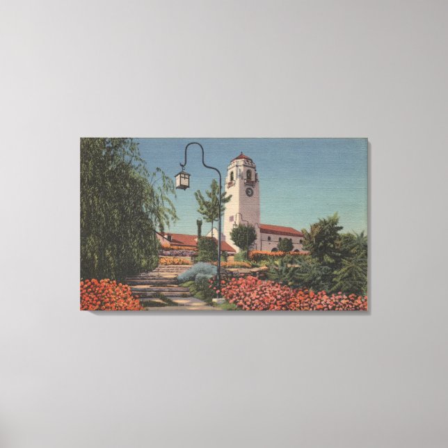 Lienzo Boise, ID - Vista de la Unión del Pacífico (Anverso)