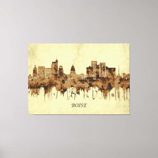 Lienzo Boise Idaho Cityscape (Anverso)