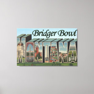 Lienzo Bola de Bridger, Montana - Escenas de letras grand