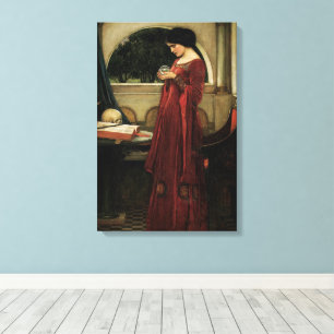 Lienzo Bola de Cristal por John William Waterhouse