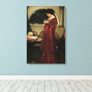 Lienzo Bola de Cristal por John William Waterhouse