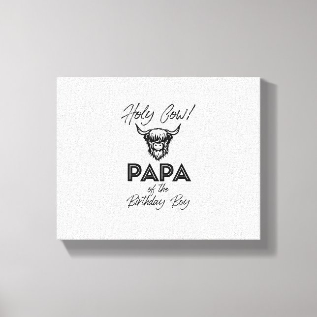 Lienzo Bola Holly Papa del niño de cumpleaños Highland Co (Anverso)