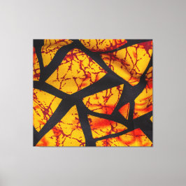 Lienzo Bold Geometric African Wax Print Fabric - Gold, Re