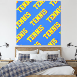 Lienzo Bold Yellow Repeat TENNIS Text On Bright Blue