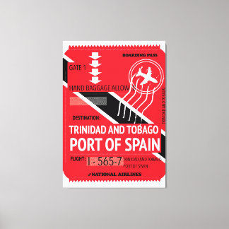 Lienzo boleto de viaje de trinidad y tobago