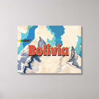 Lienzo Bolivia Poster de Viajes Vintage
