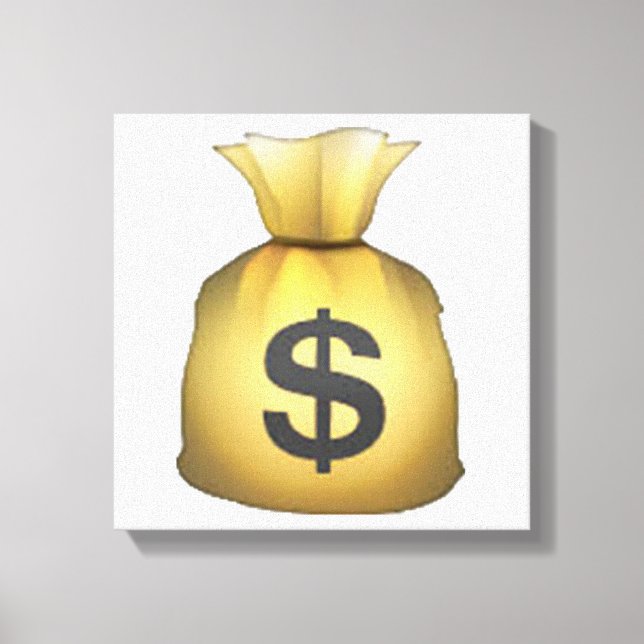 Lienzo Bolsa de Dinero - Emoji (Anverso)