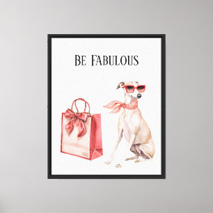 Lienzo Bolsa de perro Be Fabulous Labios Rojos