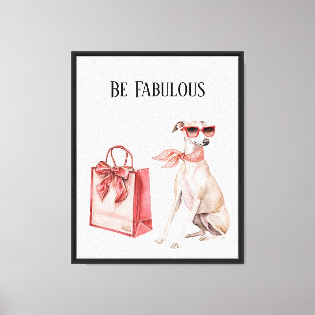 Lienzo Bolsa de perro Be Fabulous Labios Rojos (Anverso)