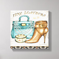 Bolsa y zapato de cuero fino